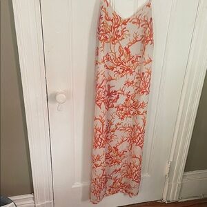 Coral Print Maxi Dress